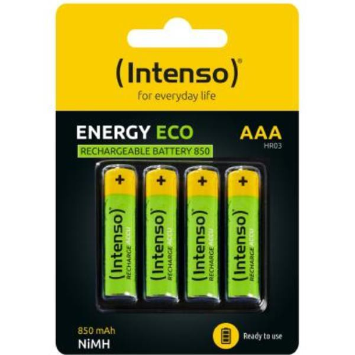 INTENSO ENERGY GO BATTERIE RICARICABILI MINISTILO AAA HR03 850mAh CONF 4 Pz.